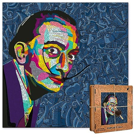 ACTIVE PUZZLES - Prominente Puzzles | Erwachsene | Holzpuzzles, Lasergeschnitten, Nachhaltig und Umweltfreundlich, Hochwertige Verarbeitung (Dalí M)