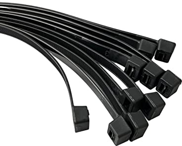 On1shelf® Kabelbinder, 900 mm x 12 mm, 89,9 cm, starke und lange Nylon-Kabelbinder (10, schwarz)