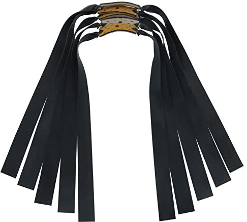 20er Schleuder Ersatzgummibänder Steinschleuder Gummibänder Slingshot Zugbänder Naturkautschuk Ersatzband verjüngt Flache Slingshot Gummibänder für SchleuderzubehörJagd Katapulte Zwille (Schwarz)