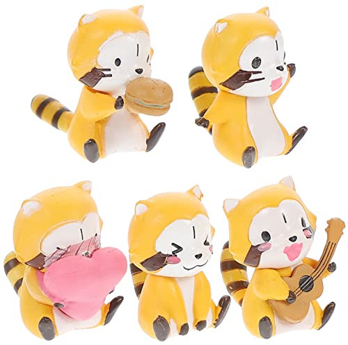 Veemoon 5stücke Miniaturbären-bastelarbeiten Aus Harz Dekorative Kuchenmodelle Exquisit Verarbeitete Kunsthandwerk Aus Harzbären Für Kuchendekorationen Und Sammler