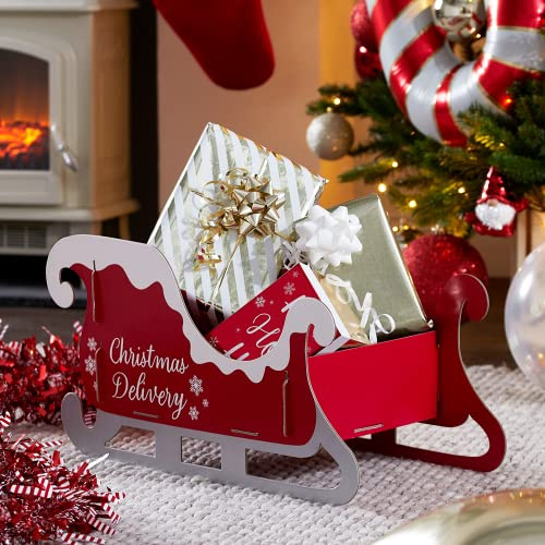 Swan Household ® - ca. 28 x 52 x 20 cm, zum Selbermachen, Weihnachten, festliches Geschenk, Schlitten, Weihnachten, Heimdekoration, Geschenk