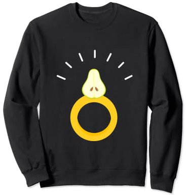 Lustiger Ring mit Birnenmotiv Sweatshirt