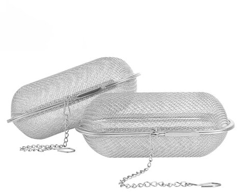 Infusore Per Tisane,2 Pezzi Filtro Te Acero Inoxidable Coladores de Té Filtro de Té Infusor de té Suelto para Té a Granel Especias Café