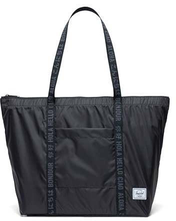 Herschel Portland Packbare Tragetasche, Schwarz, Schwarz, Large, Portland Packbare Tragetasche