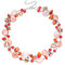 FULU AUTUMN Kristall Perlenkette Boho Muschelkette Damen Statement Bunte Mehrreihige Halskette Modeschmuck Geschenke für Fraue(59-Pink orange)