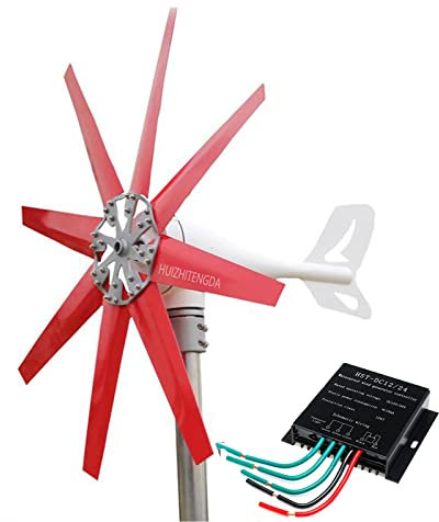 HUIZHITENGDA 12000W freie Energie kleine Windturbine, 48 V 24 V 12 V 8 Blätter mit MPPT/Ladung Controller Windmills RV Yacht Farm für den Heimgebrauch,48v