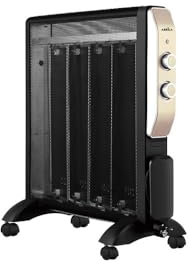 Akunadecor - Radiador De Mica Modelo Abrigo 2000w Negro 2potencias