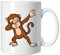 GP-Tees Dabbing Monkey Cute Novelty Ceramic Mugs for Men, Women, Home & Work
