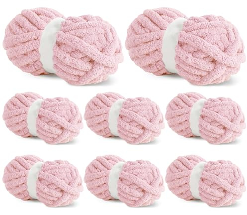 BALAPET 12 Pieces Thick Chenille Yarn for Crocheting and Knitting, 29.6 Yards per Ball, Soft Fluffy Knitting Yarn Set, Thick Velvet Plush Yarn for Crafts, Weaving, Blankets
