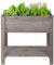 Holz Hochbeet 80,5 x 78,5 x 40cm Pflanzkasten Pflanzbeet Gemüse Kräuter Beet Kräuterbeet für Garten Terrasse Balkon (Grau)