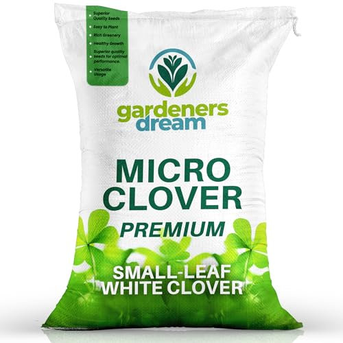 Clover Grass Seed for Low Maintenance Eco Lawns, Organic Fertilizer (100g (Covers 3.5m²))