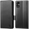 CASBST Handyhülle für Samsung Galaxy A51 4G Hülle, Premium Leder Schutzhülle Klappbar für Samsung A51 Flip Case mit Kartenfach Ständer Magnet Handytasche mit RFID Klapphülle für Galaxy A51 Schwarz