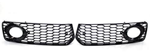 Front Kühlergrill Auto-Nebelscheinwerfer-Lampen-Grillabdeckung Waben-Hex-Kühlergrill-Grill Für A5 S-Line / S5 B8 RS5 2008-2012 Auto Front Gril(Schwarz)