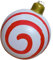 Aufblasbare Weihnachtskugeln für den Außenbereich | Riesiger aufblasbarer Weihnachtsschmuck Ball – PVC 60 cm Weihnachtsdekorkugeln mit weihnachtlichen Süßigkeitenmustern für drinnen und draußen