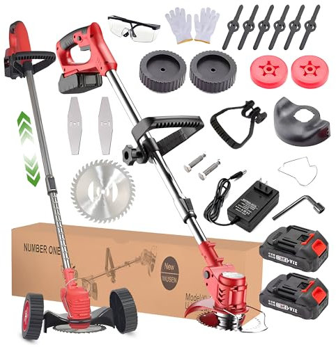 Maestrox Weed Puller Tool Electric Weed Eater – Ultra Powerful Length Adjustable Electric Weed Wacker with Glasses, Gloves – High Speed Grass Trimmer with Ergonomic Handle