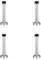 Door Stop Rubber Door Bumper Wall Mounted Metal Door Bumper 80mm/100mm/120mm/150mm Non-Magnetic Door Bumper for Bathroom Bedroom(4 Pcs,120mm)