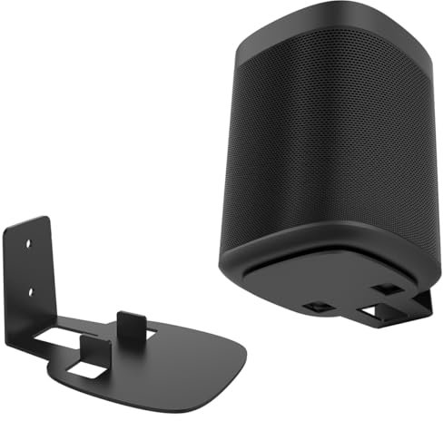 Hesupy Wall Mount Bracket for Sonos One SL, Speaker Mounting Stand Aluminum Alloy Metal Base Space-Saving Display Holder Audio Hanger Support for Sonos One SL