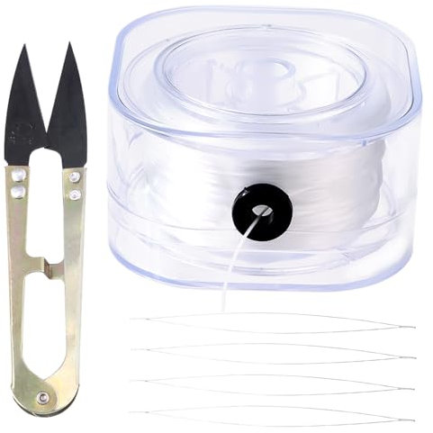 0.8mm x 85m Elastische Schmuckfaden, Gummiband für Armbänder, Transparente Perlen Faden, für Armbänder, Perlenschmuck, Halskette, DIY Basteln