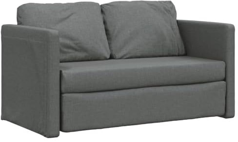 Hommdiy Bodensofa mit Schlaffunktion,klappcouch mit schlaffunktion,Hellgrau 112x174x55 cm Stoff