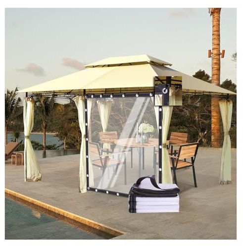 Chiara tenda impermeabile della tela cerata con gli occhielli per la dimensione personalizzabile del gazebo 6x5m della pergola