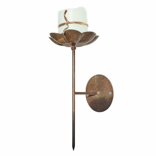 Loberon Wandkerzenhalter Viverto, braun