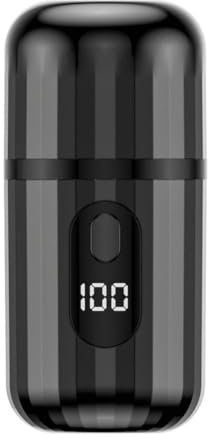 Kioball Mini-Elektrorasierer, Tragbar, Wiederaufladbar über USB, /Reiserasierer, Waschbar, Tragbar, Kabelloser Trimmer, Schwarz