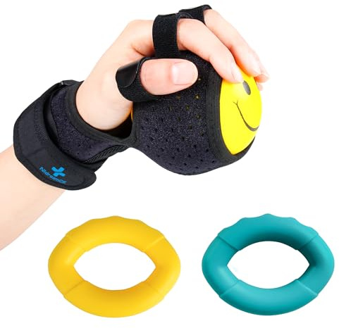 NIdreamCE Finger Trainingsgerät, Finger Geräte Trainingsgeräte Ball Splint Hand Hemiplegie Rehabilitation Training Hand Einstellbare Finger Handgelenk orthotics Trainingsgerät