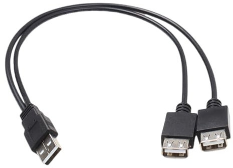 Doppio cavo di prolunga USB 2.0 A femmina da 40 cm USB2.0 cavo splitter a Y per dati e ricarica simultanei