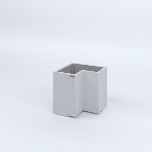 FLORESPIRA FIORIERE IN CEMENTO LISCE ZAVORRA MODELLO A SENZA PIEDINI CM50X50X30X50H BIANCO