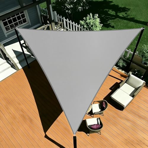 Shade&Beyond Sonnensegel Wasserdicht Rechteckig 3x3x3 m Wetterschutz Sonnenschutz Sunsegel PES-Polyester mit 95% UV-Schutz für Balkon, Garten, Terrasse,Hellgrau