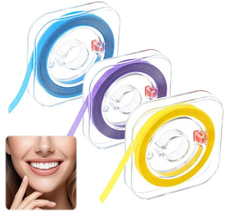 3 Bände Zahn Schleifpapier, Zahnschleifpapier für Zwischenräume Zähne Polieren Dental Polierstreifen Zahnband zum Polieren von Zähnen (4mm x 6m)