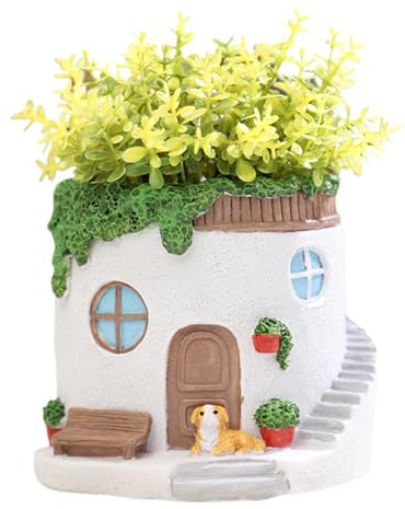Jkioump Maceta para Plantas De Interior | Contenedor De Resina para Cactus - Maceteros De Resina para Plantas Y Flores,para Fresa, Helecho, Hogar, Ventana, Escritorio, Balcón, Exterior y Patio