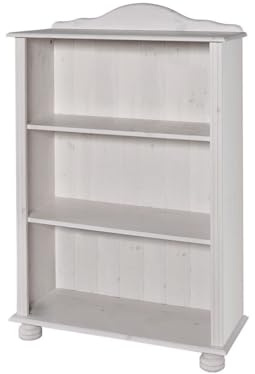 Mette Bücherregal Kiefer Weiß, 77 x 31 x 116 cm, im Landhausstil