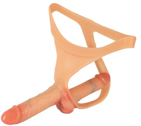 You2Toys Double Penis Thong Strap-On realistisch – Doppel-Dildo String mit Innen- & Außendildo, ultrarealistischer Naturlook, Liquid Silikon, für Paare, Trans & Erotikspiel