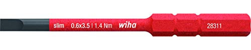 Wiha 283110035 Bit slimBit 41159) 3.5 mm x 75 mm for Drive Screws, Allrounder, Electricians)