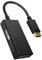 ICY BOX IB-AC1031 Adaptateur 3-en-1 Adaptateur DisplayPort (connecteur) vers HDMI (Ultra HD), DVI-D ou VGA (Full HD), Miroir/Expand, Noir