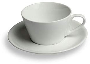 SWEET HOME Tazza Gigante Portabustine Zucchero con Piatto in Porcellana Bianca cod.ZC00130XX cm 11,5 h diam. 28 by Varotto & Co.