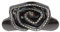 Glamour Girlz Pinza per capelli da donna con strass e strass (nero trasparente)