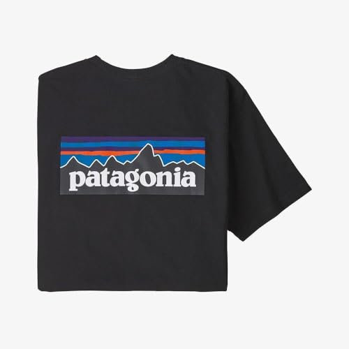 Patagonia Herren Men's P-6 Logo Responsibili-Tee T-Shirt, Schwarz, L