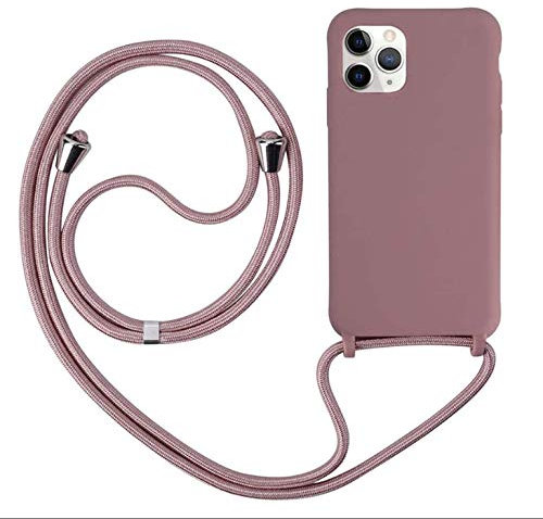 MEVIS Schutzhülle kompatibel mit iPhone 11 Pro, Halskette für Handyhülle, dünn, stoßfest, verstellbar, mit Lanyard, Farbe Lotusblüte