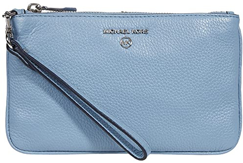 Michael Kors Jet Set Charm Medium Top Zip Wristlet, Silberfarbene Hardware/Chambray, One size