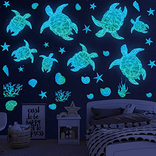 Wandtattoo Bad Unterwasserwelt Meer Wandsticker Fische Schildkröte Quallen Selbstklebend Wandaufkleber Kinderzimmer Jungen für Kinder Badezimmer Babyzimmer Schlafzimmer Wohnzimmer KüChe Deko