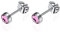 Artskin Boucles d'oreilles en titane G23 pour femmes filles boucles d'oreilles roses hypoallergéniques sans nickel 5 mm pour oreilles sensibles