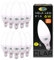 CLAR - Lampadine E14 Led Candela 6W, Lampadine Led Effetto Fiamma, Candele Bianca, Lampadine a LED E14-Equivalent 40W-50W, Lampade a LED E14 Luce Calda (Pack 10)