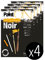Clairefontaine 975168C - Packung mit 4 Blöcken Paint´ON Noir, DIN A5, kopfseitig geleimt, 20 Blatt, 250g, schwarz, 4 Stück