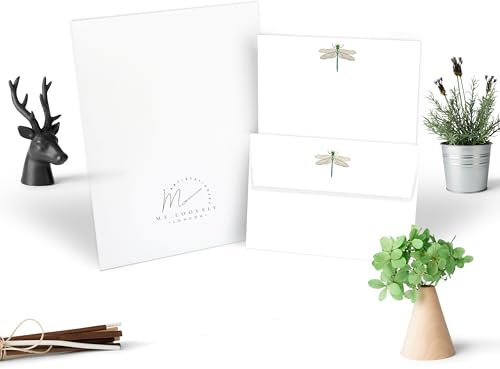 Me Loovely Dragonfly Letter Writing Papers with Envelopes A5 Size Stationery Paper Writing Supplies for School Home & Office | Christmas Gifts (10 Letters and 10 Envelopes with Gift Envelope)