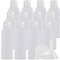 ZEOABSY 12 Pièces 100 ML Blanc Bouteille en Plastique avec Bouchon à Charnière Blanc, DIY Vider Bouteille Ronde en PET de Voyage pour Cosmétiques Liquides