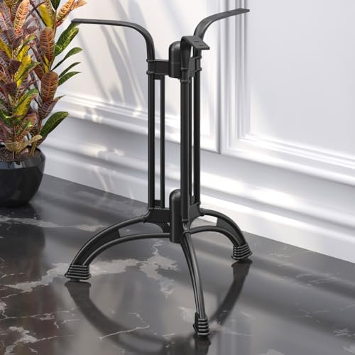 GGMMÖBEL MALAGA | Gusseisen Tischgestell | Schwarz | 3 Fuß: Ø 60 cm | Säule: 72 cm | Gusseisen | Tischgestell Gusseisen, Tischgestelle Gusseisen
