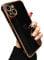 ZTOFERA Compatible with iPhone 14 Plus (6.7) Case for Girls Women, Flexible Silicone Protective Phone Case with Cute Love Heart Pattern Gold Edging Shockproof Bumper Cover for iPhone 14 Plus, Black