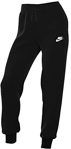 NIKE DQ5191-010 W NSW Club FLC MR Pant Std Pantaloni Sportivi Donna Black/White Taglia S-T